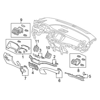 Honda OE - Instrument Panel Components (EX / EX-L / LX)