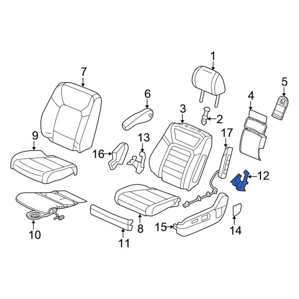 Seat Back Recliner Adjustment Mechanism Cover