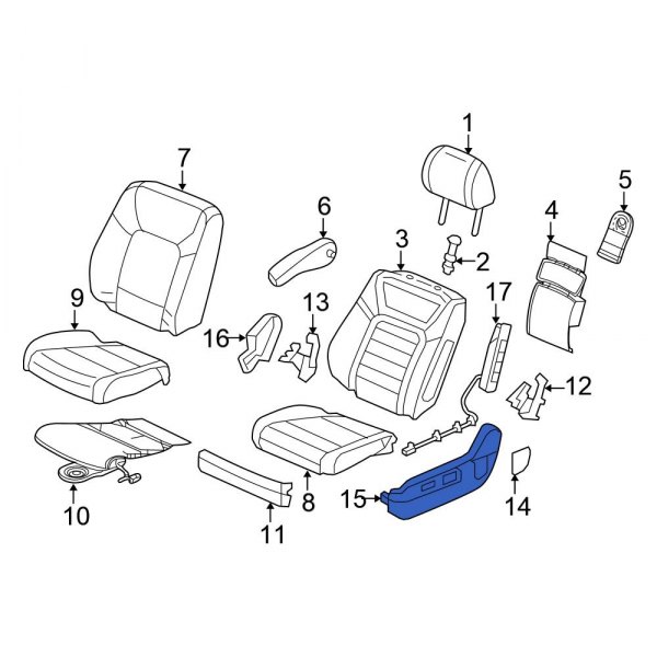 Seat Back Recliner Adjustment Mechanism Cover