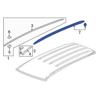Honda OE - Left Roof Side Rail