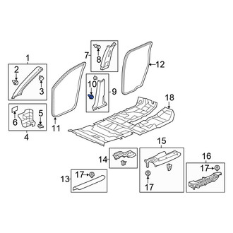 Honda OE - Quarter Panel Trim Panel Clip