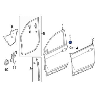 Honda OE - Front Right Door Window Molding