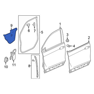 Honda OE - Front Right Door Water Deflector