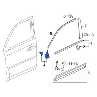 Honda OE - Front Left Door Mirror Trim Ring