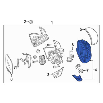 Honda OE - Front Right Door Mirror Housing