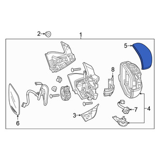 Honda OE - Front Left Door Mirror Cover