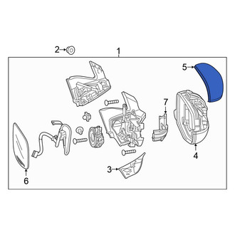 Honda OE - Front Right Door Mirror Cover