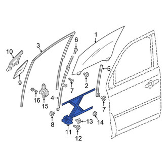 Honda OE - Front Left Window Regulator