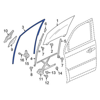 Honda OE - Front Right Window Channel