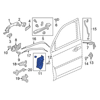 Honda OE - Front Right Door Latch Assembly