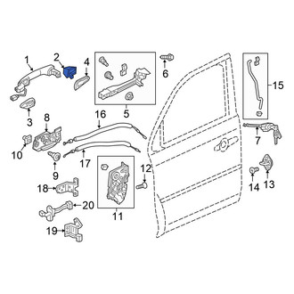 Honda OE - Rear Left Exterior Door Handle Cover