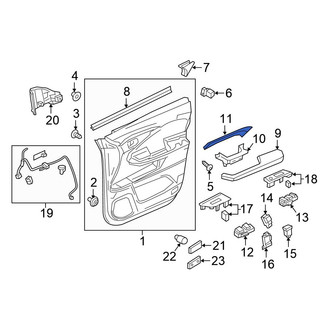 Honda OE - Rear Left Forward Door Trim Molding
