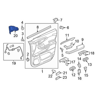 Honda OE - Front Right Door Mirror Trim Ring