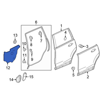 Honda OE - Rear Right Door Water Deflector