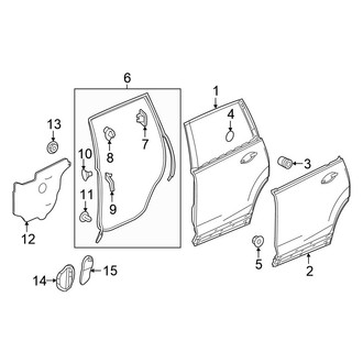 Honda OE - Rear Door - Door & Components