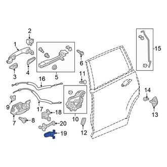 Honda OE - Front Right Lower Door Hinge