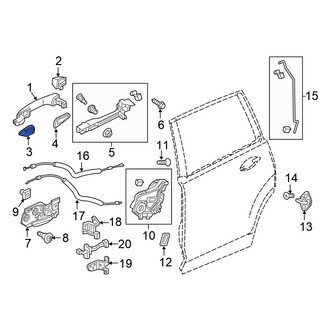 Honda OE - Exterior Door Handle Gasket