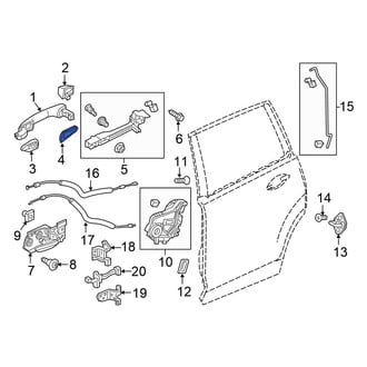 Honda OE - Rear Left Exterior Door Handle Gasket