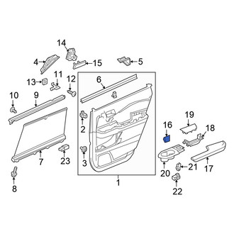 Honda OE - Left Door Interior Trim Panel Cap