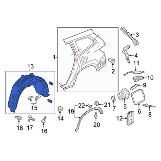 Honda OE - Rear Left Quarter Panel Splash Shield