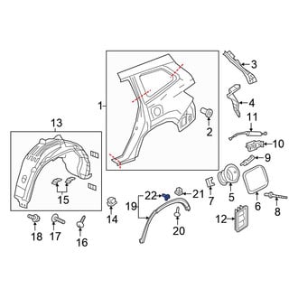 Honda OE - Rear Wheel Arch Molding Clip