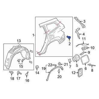 Honda OE - Fuel Filler Door Release Cable Grommet