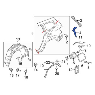 Honda OE - Rear Left Tail Light Pocket