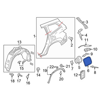Honda OE - Rear Fuel Filler Door