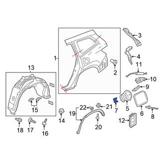Honda OE - Rear Fuel Door Spring