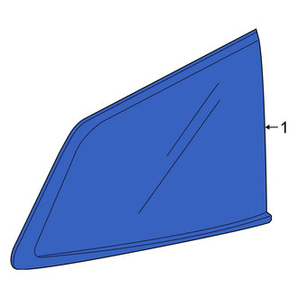 Honda OE - Rear Left Quarter Glass