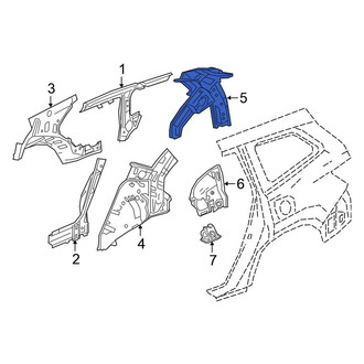 Honda OE - Left Body D-Pillar Reinforcement