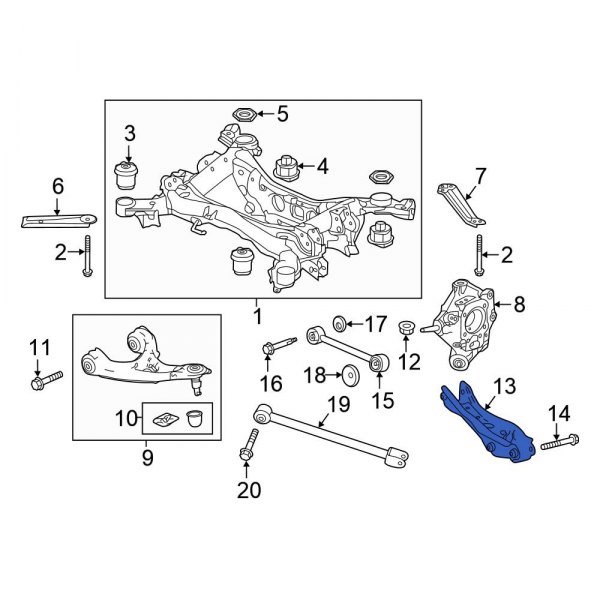Honda OE 51350TZ5A10 Front Right Suspension Control Arm