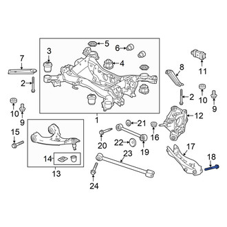 Honda OE - Rear Lower Suspension Control Arm Bolt