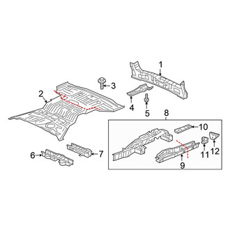 Honda OE - Rear Body & Floor - Floor & Rails