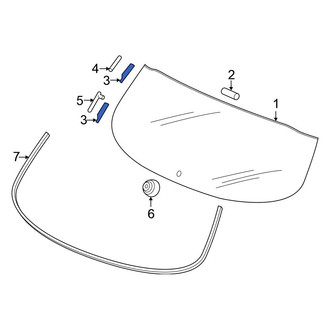 Honda OE - Back Glass Spacer