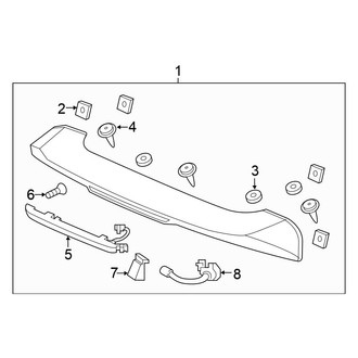 Honda OE - Lift Gate - Spoiler