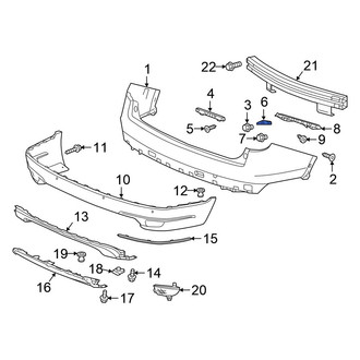 Honda OE - Rear Left Outer Bumper Cover Support Rail