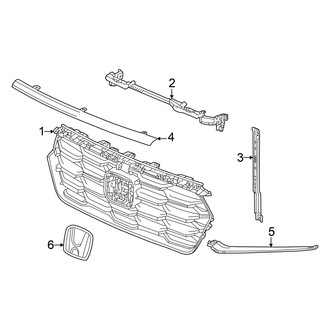 Honda OE - Front Bumper & Grille - Grille & Components (W/O Surround View)