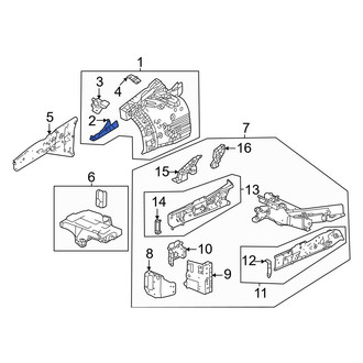 Honda OE - Left Radiator Support Bracket