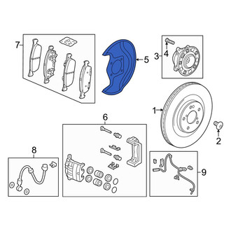 Honda OE - Front Brake Dust Shield