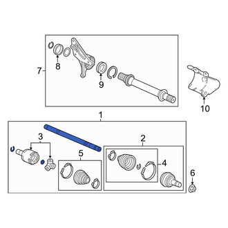 Honda OE - Front Left CV Axle Assembly