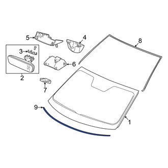 Honda OE - Front Lower Windshield Molding