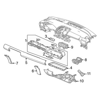 Honda OE - Instrument Panel Components (Passenger Side)