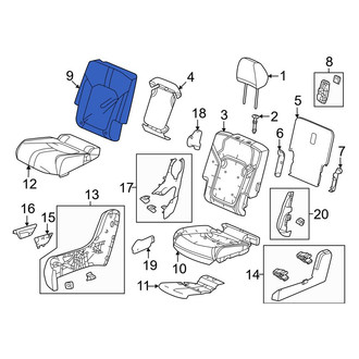 Honda OE - Center Right Seat Back Cushion Cover