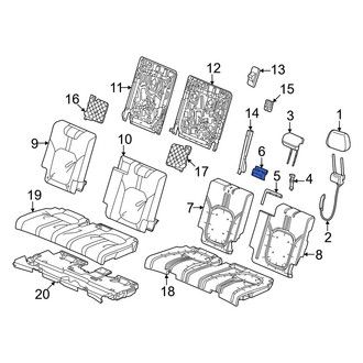 Honda OE - Rear Center Headrest Cover