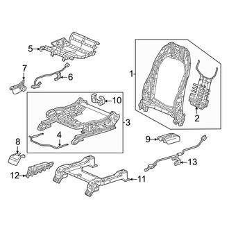 Honda OE - Seats & Tracks - Tracks & Components (Passenger Seat, W/O Power Seat)