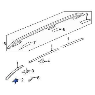 Honda OE - Front Left Roof Molding Clip