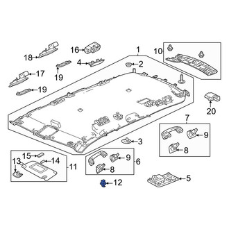 Honda OE - Left Sun Visor Holder