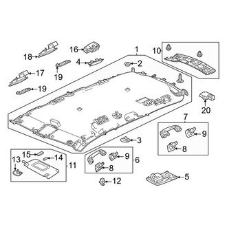 Honda OE - Roof - Interior Trim (With Sunroof)