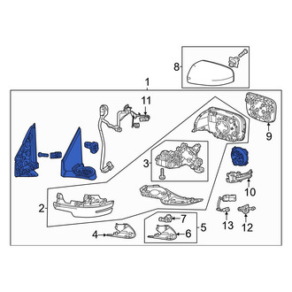 Honda OE - Front Left Door Mirror